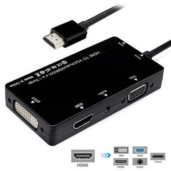HDTV /DVI / VGA/Audio to HDTV 4in1 Dongle Adapter Multiport Splitter Converter