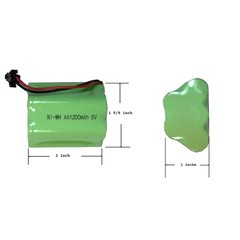 6V 1200mAh Ni-Mh AA Rechargeable Battery Pack with SM 2P Plug