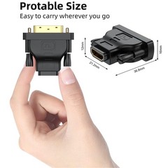 DVI to HDMI Adapter, 10-Pack, Bidirectional, DVI-D(24+1)