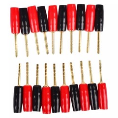 Easy Installation 20 Pcs Speaker Pin Connectors 2mm Gold Plated Banana Plugs