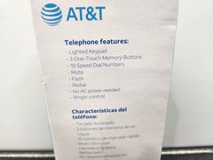 AT&T 210 Trimline Black Corded Phone with 13 Number Memory ~ Brand New Sealed