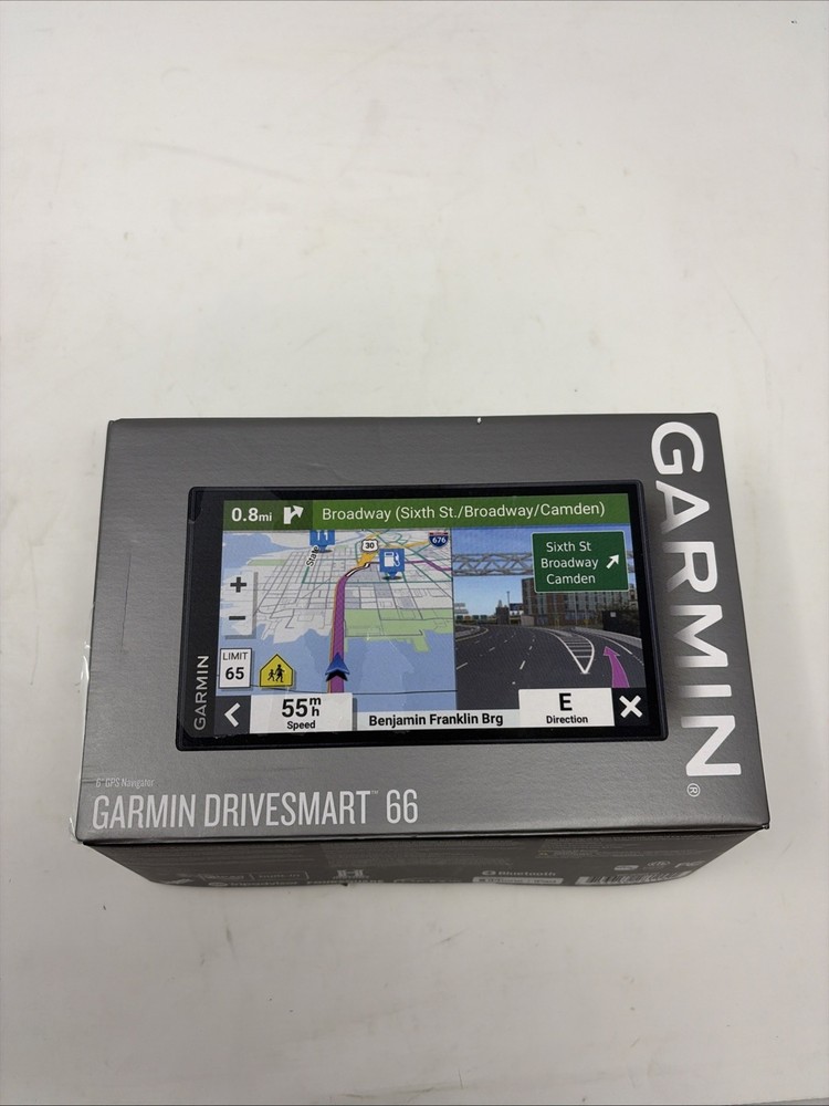 Garmin Drivesmart 66 6″ GPS Navigator In Box Working