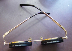 JOLLYNOVA Adjustable Tint Sunglasses Black with Gold Frame New