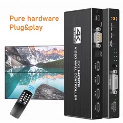 4K matrix HDMI Video Wall Controller 1 In 4 Out HDMI DVI Screen Stitch Processor