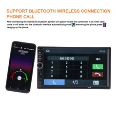GPS Touch Screen 7″ WiFi Mirrorlink 2 Din Car Radio Stereo Android 9.0 Bluetooth