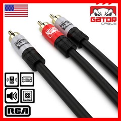 2 RCA to 1 RCA Male Subwoofer Audio Splitter Y Cable Stereo Bass Bi-Direction