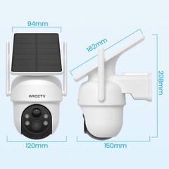 ANRAN Wireless Outdoor Security Camera System Solar Battery Powered Wifi Cameras