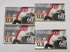 NEW 4 X Maxell XLII 60 Minute High Bias Blank Cassette Tapes SEALED (Read) xl ii