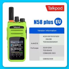 Talkpod N58PLUS 4G Network Radio Android 9.0 Wifi GPS Mobile Phone Zello RealPTT