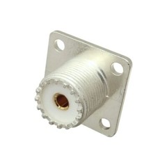 SO-239 UHF FEMALE CHASSIS MOUNT COAXIAL CONNECTOR SILVER TEFLON USA DEALER F/S