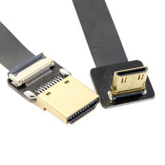 CYFPV 90 Degree up Angled FPV Mini HDMI Male to HDMI Male FPC Flat
