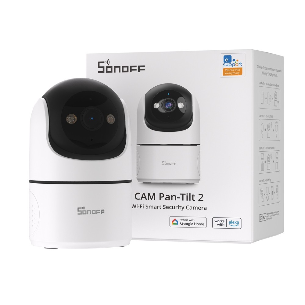 SONOFF CAM PT2 Wifi Smart Home Security Camera Night Vision 360° Panoramic View