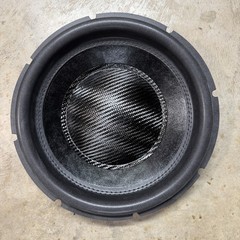 6.5″ Black Carbon Fiber Composite Dust Cap Speaker Subwoofer 165mm FAST USA SHIP