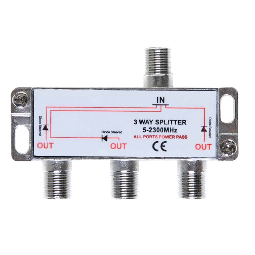 3 Way Bi-Directional 5-2300 Mhz Indoor and Outdoor Waterproof Coaxial Antenna Sp