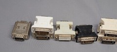 x8 VGA 15-pin Female to DVI-I Analog (24+5) Male Adapter Dual Link Connector Lot
