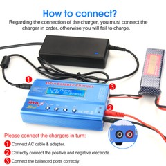 B6 Battery Charger 80W Mini Lipo RC Balance Charger/Discharger with Power Supply