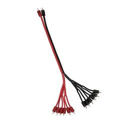 DS18 R2M12M Level 2 RCA 100% Copper OFC Y Connector 2 MALE to 12 MALE 1.5 FT