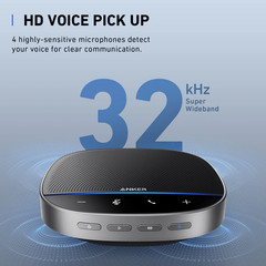 Anker PowerConf S500 Speakerphone with Zoom Rooms and Google Meet Certifications