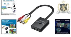 Plug and Play RCA to HDMI Converter with Aspect Ratio Switch for Retro Consoles