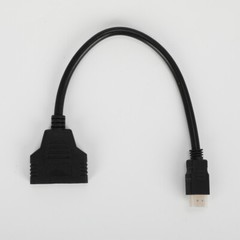 1PC HDMI 1080P Male to 2 Female 1 In 2 Out Splitter Cable Adapter Converter