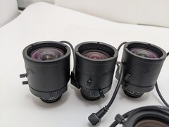 Lot Of 10 CCTV Lenses FUJINON, COMPUTAR, PELCO, RAINBOW – Mixed CS/C, Untested