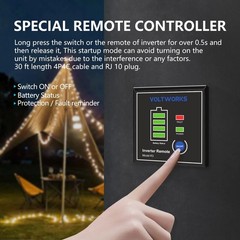Pure Sine Wave 2000Watt Car Power Inverter Converter DC 12V to 120V AC VOLTWORKS