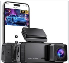 Veement V300 Black 256GB Support Full HD Front & Rear WiFi Dash Camera Cars
