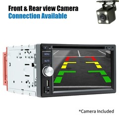 Double 2 DIN Car Stereo DVD CD Player 6.2″ Touchscreen Head Unit BT Carplay CAM