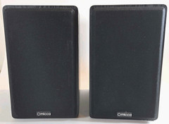 Micca MB42 Black Bookshelf Speakers 9.5×6.75×5.75 Inches No Wires Tested Works