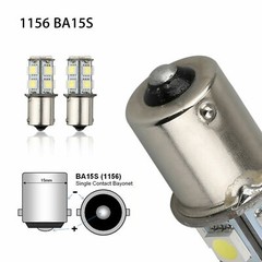 10x Super Bright White 1156 RV Trailer 13-SMD LED 1141 Interior Light Bulbs Lamp