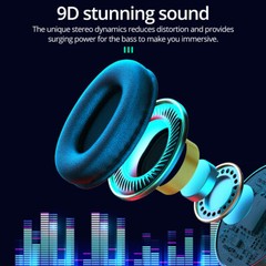 Super Bass Wireless Bluetooth 5.0 Headphones Foldable Stereo Earphones Headsets