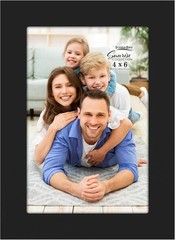 Icona Bay – 4×6 Black Picture Frame – Painted Solid One-Piece Wood 4×6,