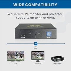 4K HDMI Splitter 1×2 | 60Hz | HDR | HDCP 2.2 | Dolby Atmos | Gaming & Digital Si