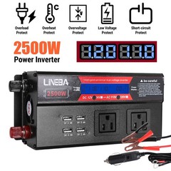 5000W Car Power Inverter 12V 24V to AC 110V Modified Sine Wave Solar Converter