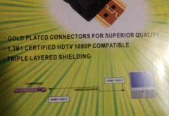 Electra Cell HDMI 9 Foot Audio Video Cable 24k Gold Plated Connectors
