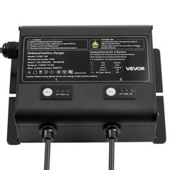VEVOR 2-Bank 5A 12V Smart Marine Battery Charger Onboard IP68 Waterproof Boat RV