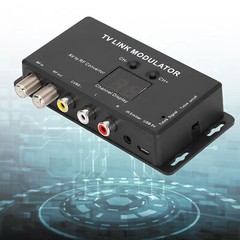 UHF TV LINK RF Modulator AV to RF Video Converter Adapter IR CATV PAL NTSC