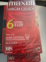 Lot of 10 VHS Blank Tapes High Grade 6 Hours T-120 New Sealed Maxwell Memorex