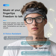 AI Smart Glasses with 8MP Camera for 2K Video Recording & Photochromic Lenses