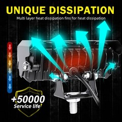2x 4 Inch LED Work Light Bar Spot Flood Pods Offroad Fog Driving Lamps ATV Truck