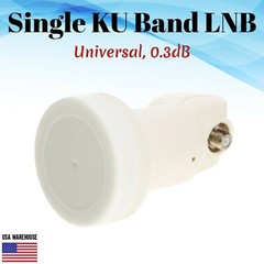 Universal Single KU Band LNB LNBF 0.3dB FTA HD Linear Satellite Dish 1 Port