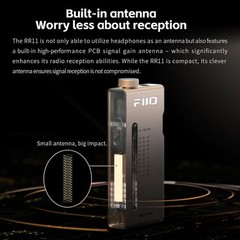 FiiO RR11 Portable FM Radio Receiver w/Analog PVR Tuning, 64MHz-108MHz (Silver)