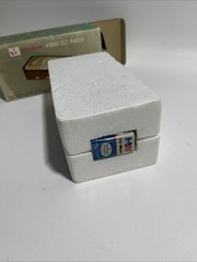 Vintage Lucite $500 1974 US One Dollar Bills Paperweight AM Radio Retro New