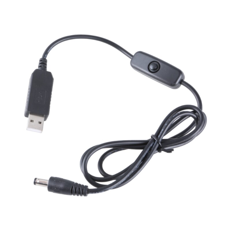 USB to DC12V 5521 Power Transfer Cable with Switching for Camera and Hard Disks