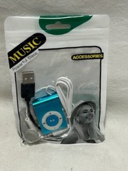Mini USB Clip Sport MP3 Player Walkman Up To 32GB Micro SD Memory Card – Blue