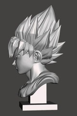 Goku Bust w/Stand – Dragon Ball Z Anime Gift – Gift for Gamer – Dad Gift Idea