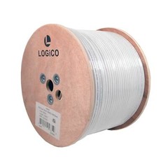 RG6 Quad Shield Coaxial Cable 18 AWG 1000ft Bulk Coax Satellite TV White