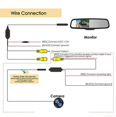 OEM 4.3″ Mirror Monitor No1 Bracket+CCD Color Reversing Backup Camera For Ford