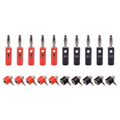 US Stock Male+Female 4mm Banana Plug + Socket Screw Connector J072 Audio Adapter