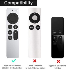 Silicone Case for Apple TV 4K/HD Siri remote 2022 2021 Remote Shockproof Cover